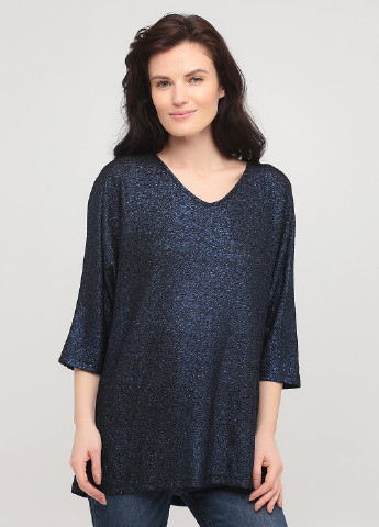Темно-синяя демисезонная блуза Junarose