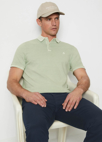 Мятная футболка-поло для мужчин Marc O'Polo однотонная