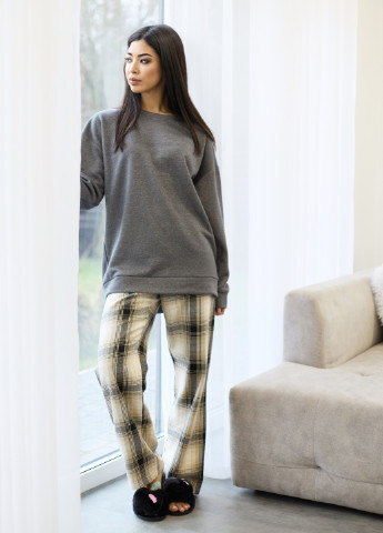 Серая всесезон пижама (свитшот, брюки) свитшот + брюки ST-Seventeen