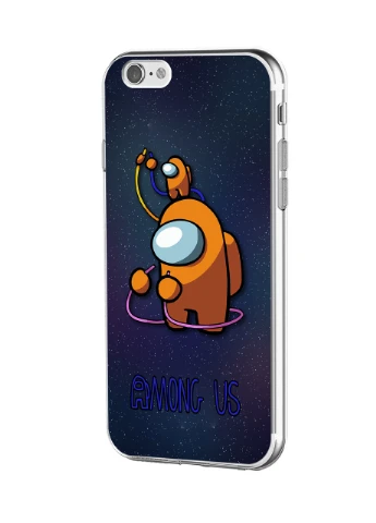 Чохол силіконовий Apple Iphone 6 Амонг Ас Помаранчевий (Among Us Orange) (6937-2413) MobiPrint (219565945)
