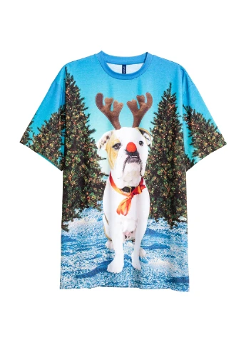 Голубая футболка H&M