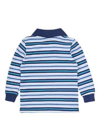 Синяя детская футболка-поло для мальчика Z16 в полоску