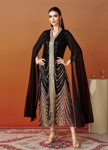 Чорна кежуал сукня а-силует SHEIN однотонна