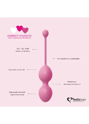 Набор вагинальных шариков для продвинутых - FemmeFit Advanced Pelvic Muscle Training Set FeelzToys (251931603)