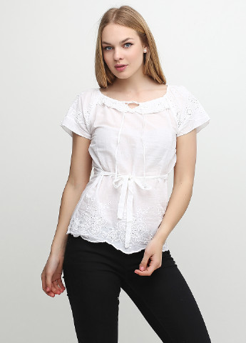 Белая летняя блуза JULIA