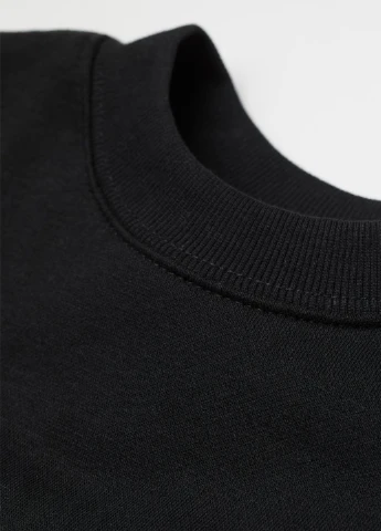 Черное кэжуал платье платье-свитшот H&M однотонное