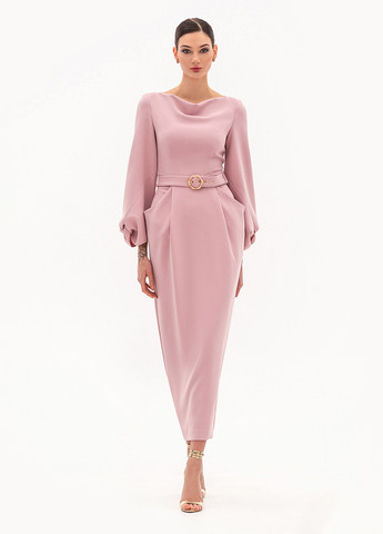 Світло-рожева святковий, коктейльна сукня балон BGL однотонна