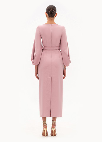 Світло-рожева святковий, коктейльна сукня балон BGL однотонна