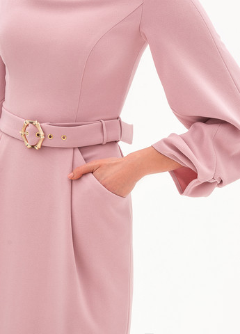 Світло-рожева святковий, коктейльна сукня балон BGL однотонна