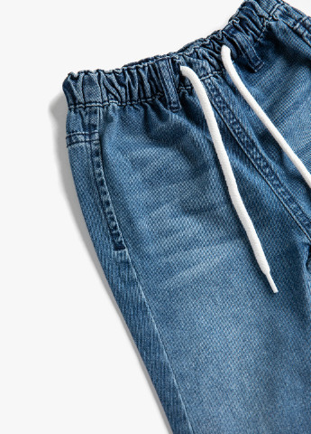 Джинси KOTON завужені однотонні темно-сині джинсові бавовна
