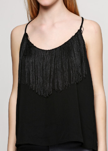 Черная летняя блуза без рукава H&M