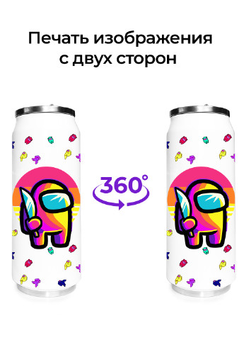 Термобанка Амонг Ас Червоний (Among Us Red) (31091-2406) термокружка MobiPrint (218988321)