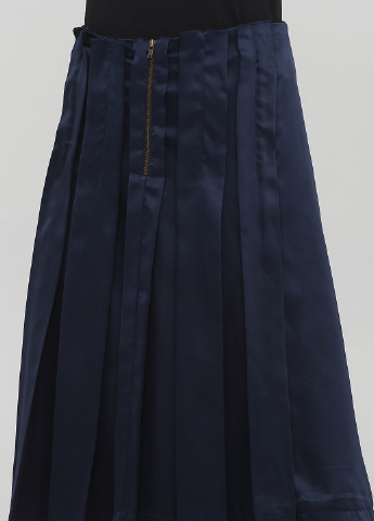 Темно-синяя кэжуал однотонная юбка The J. Peterman Company а-силуэта (трапеция)