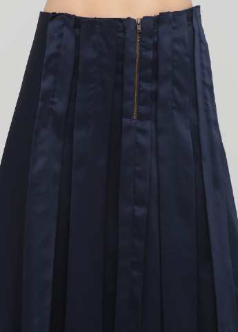Темно-синяя кэжуал однотонная юбка The J. Peterman Company а-силуэта (трапеция)