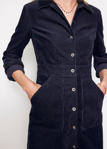Темно-синее кэжуал платье рубашка Boden однотонное
