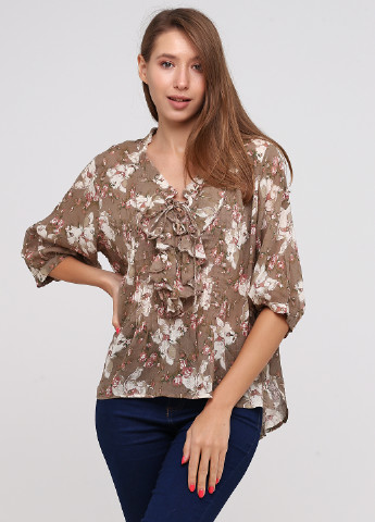 Коричневая летняя блуза Ralph Lauren