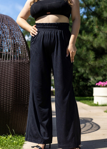 Штани-палаццо з абстрактної сітки TOTALFIT (353331990)