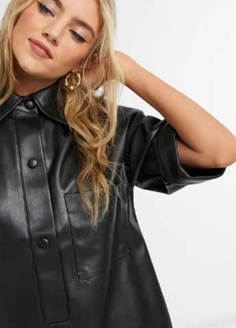 Чорна кежуал сукня сукня-сорочка Topshop однотонна