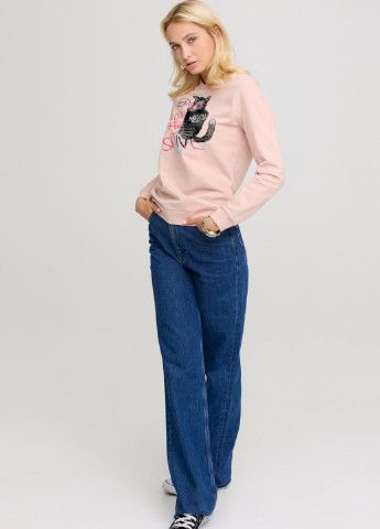 Бежевый свитшот женский basic /no flis/ YAPPI рисунок (252258200)