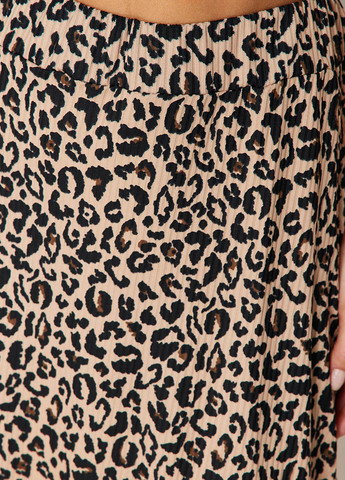 Разноцветная кэжуал леопардовая юбка Trendyol а-силуэта (трапеция)