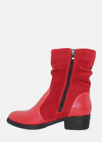 Зимние ботинки ra372 красный Alvista из натуральной замши