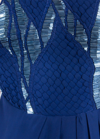 Темно-синее вечернее платье в греческом стиле Lace & Beads однотонное