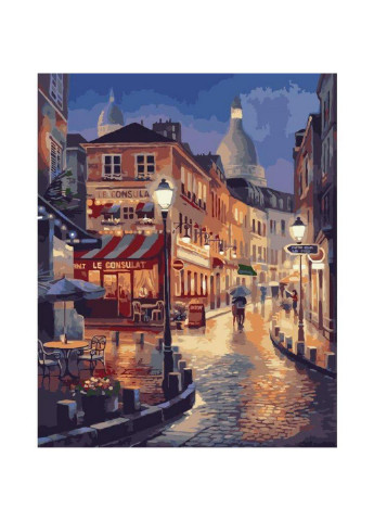 Картина по номерам Городской пейзаж "Прогулки во Франции" 40х50 см KHO2116 Идейка (197531764)