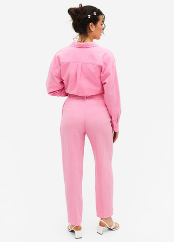 Розовые кэжуал летние прямые брюки Monki