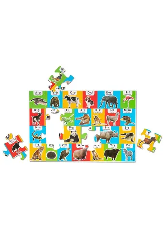 Пазл Мега "Алфавіт Тварини", 24 елементи (MD31001) Melissa&Doug (249984544)