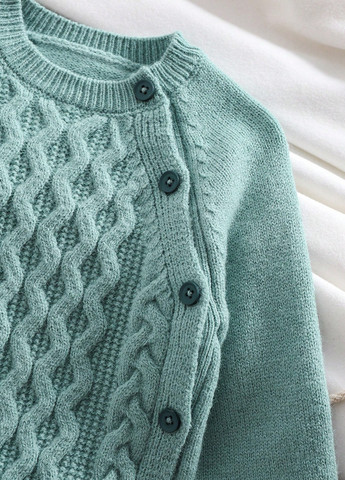 Мятный демисезонный костюм (свитер, брюки) брючный SHEIN