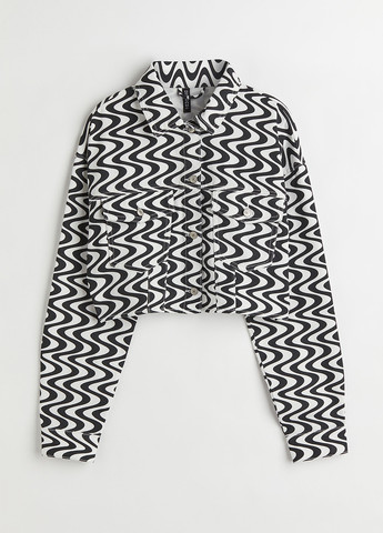 Чорно-біла демісезонна куртка H&M