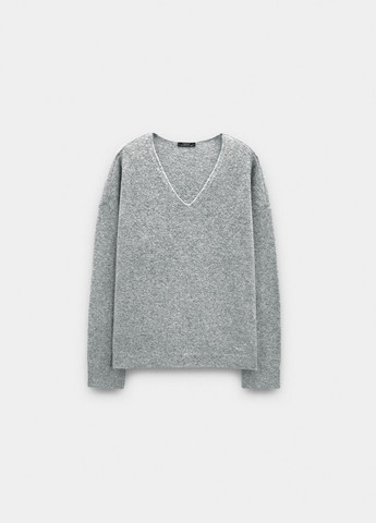 Светло-серый демисезонный свитер пуловер Parfois