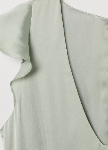 Светло-зеленое кэжуал платье H&M однотонное