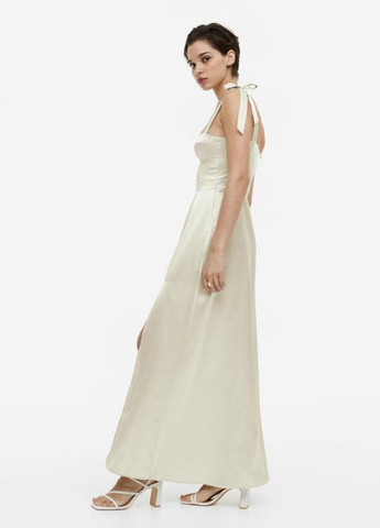 Айворі святковий сукня а-силует H&M однотонна