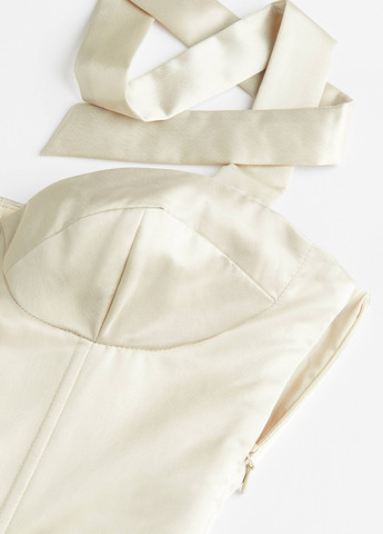 Айворі святковий сукня а-силует H&M однотонна