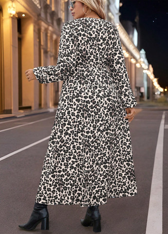Комбінована кежуал сукня SHEIN леопардовий