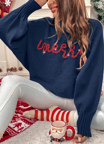 Темно-синій демісезонний джемпер джемпер SHEIN