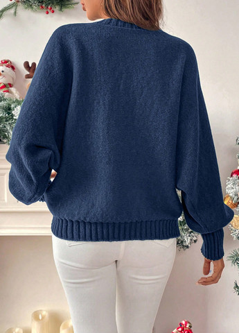 Темно-синій демісезонний джемпер джемпер SHEIN