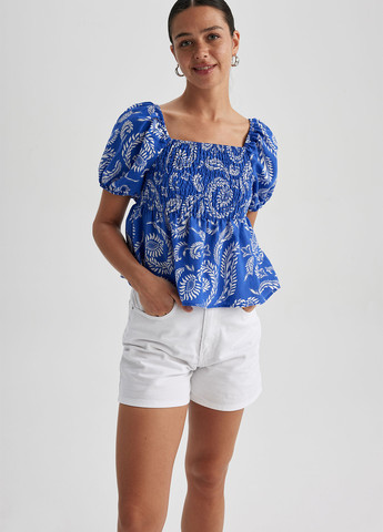 Синя літня блуза DeFacto