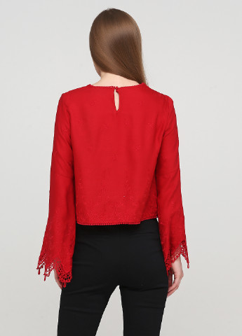 Темно-красная демисезонная блуза Only
