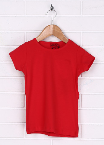 Червона літня футболка з коротким рукавом CHN