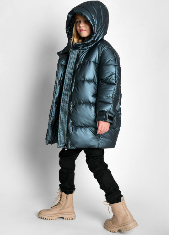 Смарагдова зимня пухова куртка для дівчаток від 6 до 17 років X-Woyz
