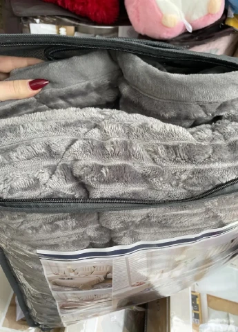 Набор покрывало стеганное шарпей на кровать с наволочками (473727-Prob) Серый Unbranded (256301674)