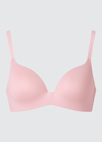 Рожевий безшовний бюстгальтер Uniqlo без кісточок поліамід