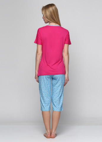 Малиновый демисезонный комплект (футболка, капри) SNC Pijama