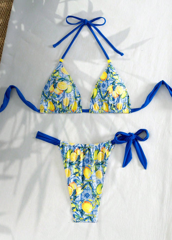 Комбинированный летний купальник (лиф, трусики) бикини, раздельный SHEIN