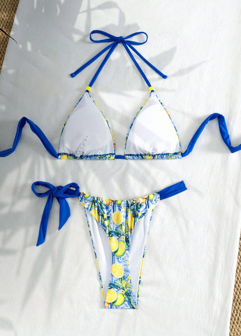 Комбинированный летний купальник (лиф, трусики) бикини, раздельный SHEIN