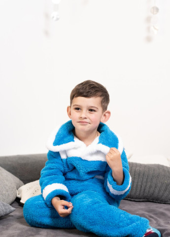 Голубая всесезон пижама для мальчика кофта + брюки V.O.G.