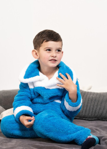 Голубая всесезон пижама для мальчика кофта + брюки V.O.G.
