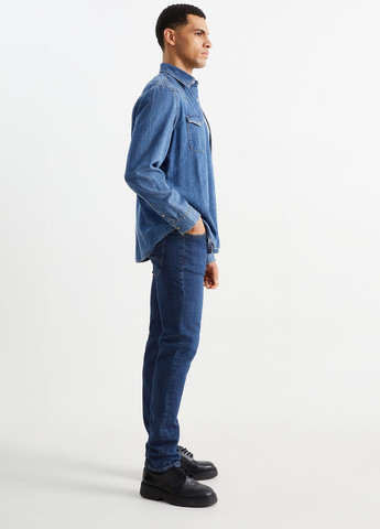 Синие демисезонные зауженные джинсы C&A